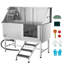 154.4cm H x 127cm W x 70cm D Stainless Steel Dog Grooming Tub