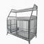 Grande cage pour animaux de compagnie avec support de rangement, tiroirs avec bacs à nourriture et à eau en acier inoxydable, support de rangement à double couche en cadre de fer et matériau en bois aggloméré, robuste, exquis et pratique (noir + gris fumée)-119747654