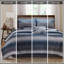 Ensemble de courtepointe 8 pièces pour grand lit 8 pièces avec draps en coton, bleu marine-134087322-134087323