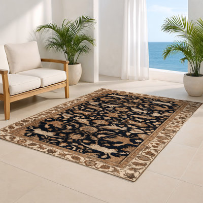 Tapis d'intérieur et d'extérieur brun Persian