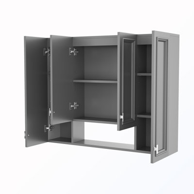 Wallmounted Softclosing Bathroom Cabinet With Adjustable Shelves