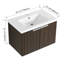 Meuble-lavabo mural 30 po avec lavabo en résine et grand rangement