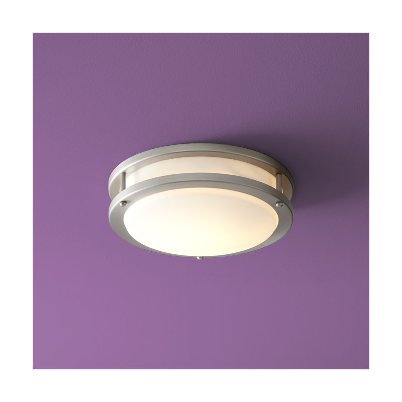 Oracle Acrylic Flush Mount, Satin Nickel
