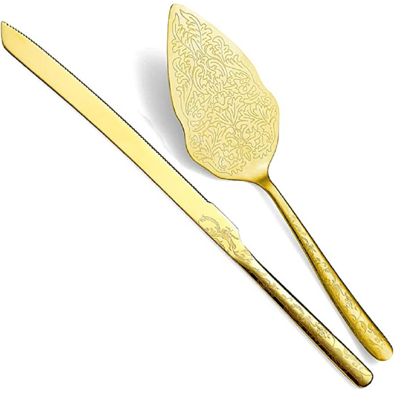 Service à gâteau en acier inoxydable Ghalieh