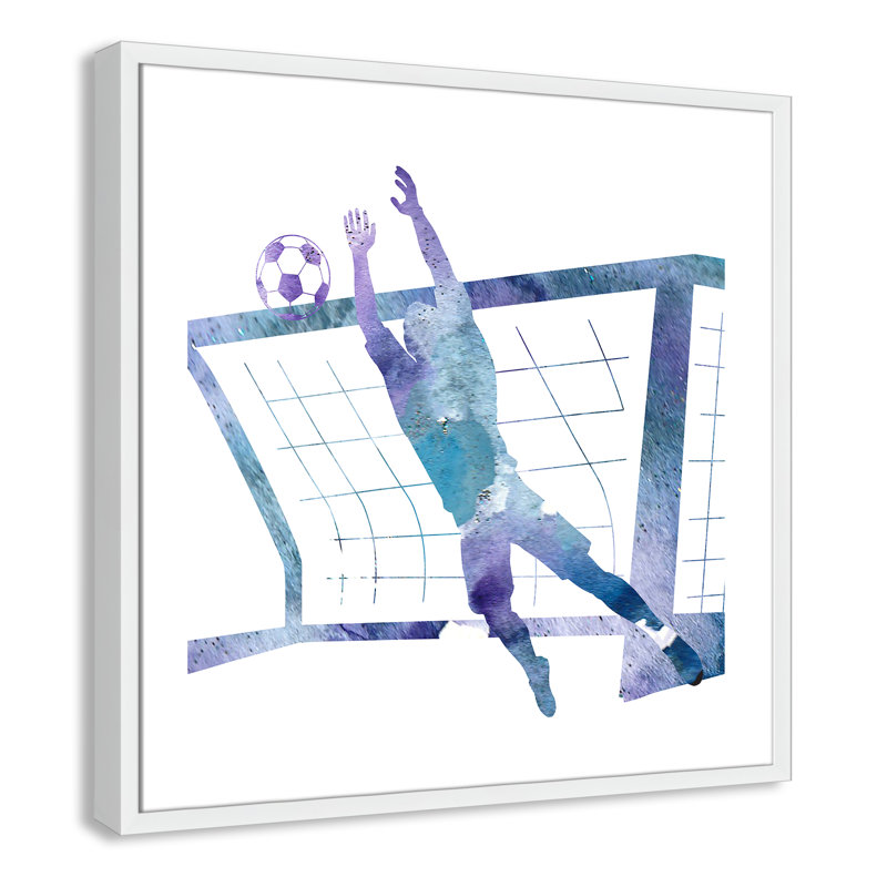 Fille de football 2, H 27,5 po x l 27,5 po x P 1,19 po, Encadré de boîte blanc