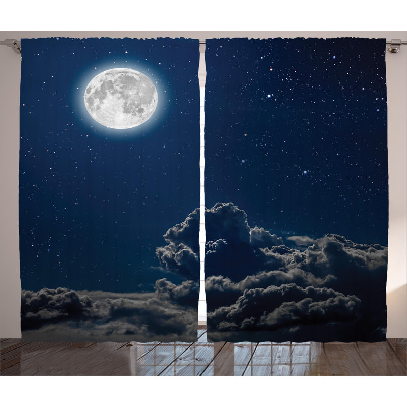 Emilia Semi Sheer Curtain Pair, 54" W x 108" L