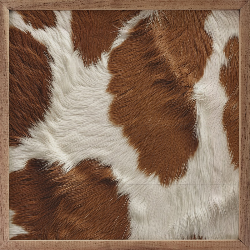 Cuir de vache Ayrshire brun, H 8 po x l 8 po