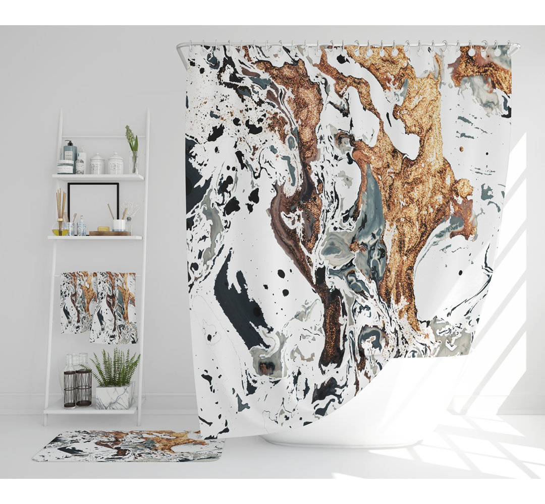 Niaja Polyester Shower Curtain Set