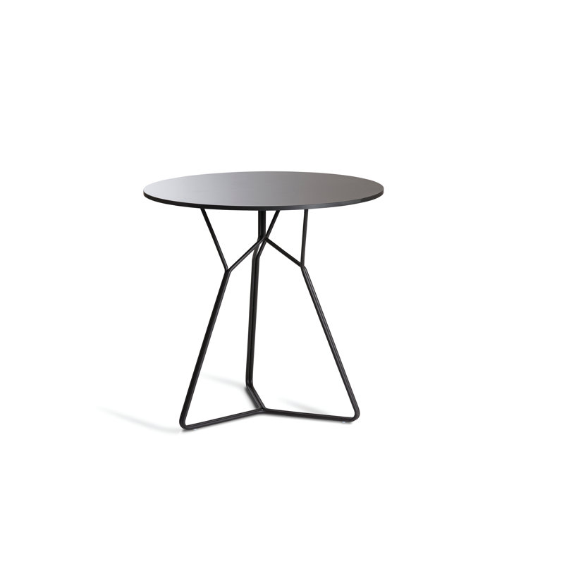 Serac Round Dining Table, Black HPL