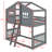 Twin Over Twin Size House Bunk With Ladder And Window,Wood Bunkbed W/Full-Length Guard Rail & Ladder,Slat Support-244794836
