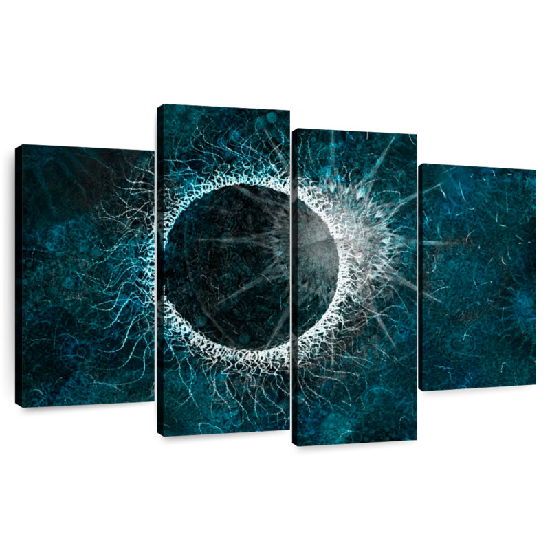 Avery Abstract Solar Eclipse, 14" H x 24" W