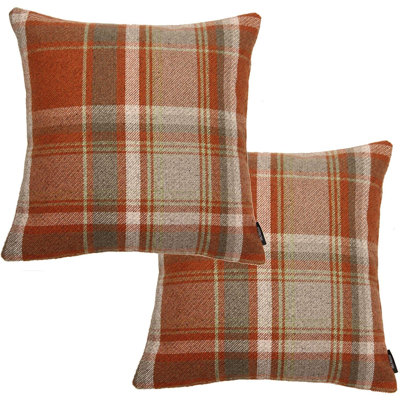 Plaid Square Cushion Cover
