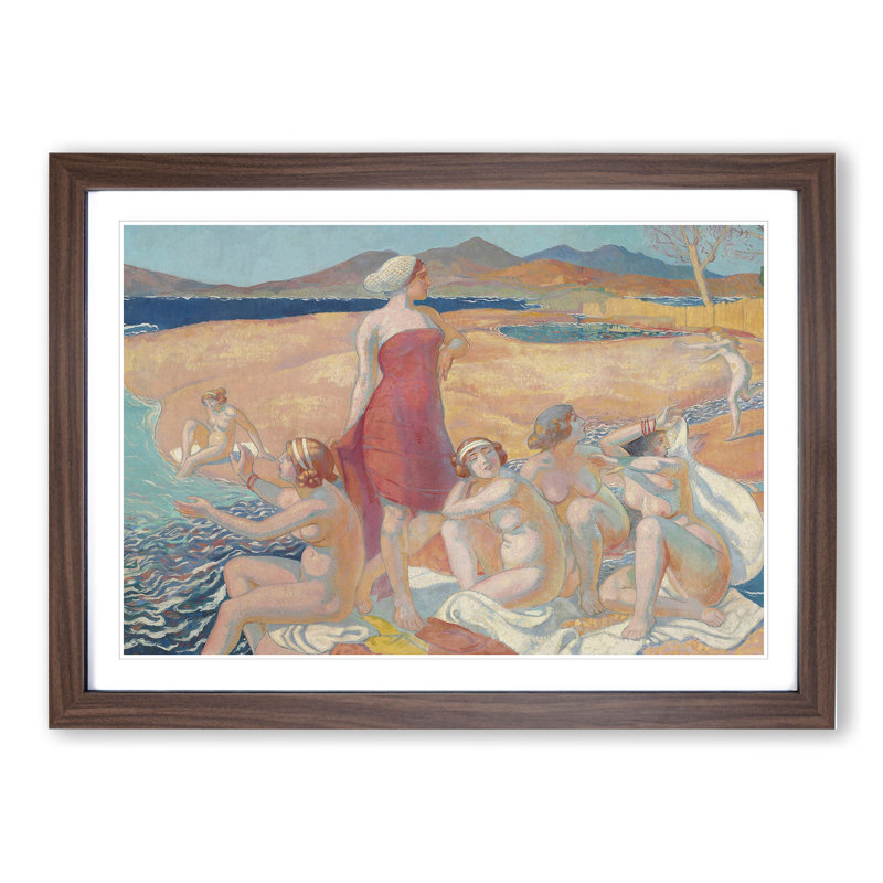 The Awakening of Ulysses by Maurice Denis - Picture Frame Painting, Walnut, 27cm H x 36cm W x 2cm D