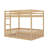Full Over Full Wood Bunk Bed With Ladder And Guardrails-1894845427