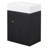 Wall Mounted Bathroom Vanity With Sink, Metal Handle And Side Storage Shelves-1688425779