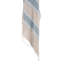 Jeté rayé en coton 50 po x 60 po avec franges Aqua