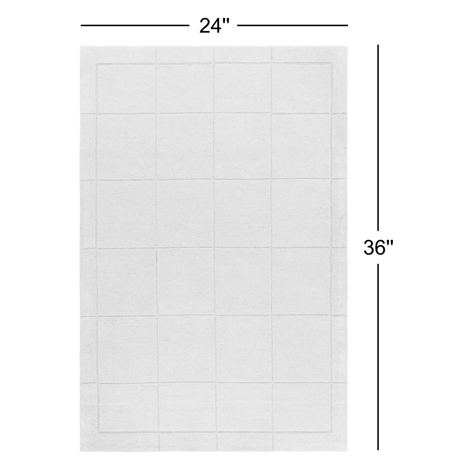 Mallory Pearl Hand Tufted Area Rug, Rectangle 2' x 3'