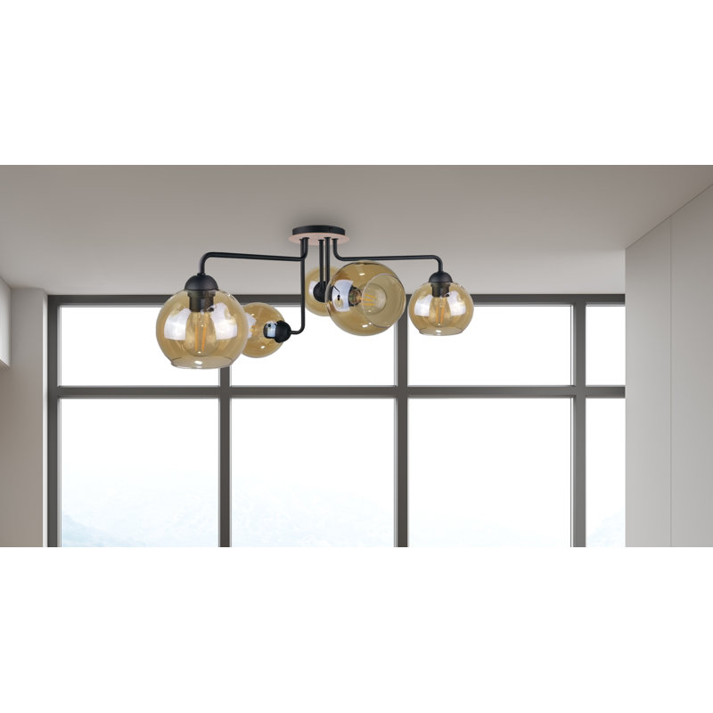 Glass Semi Flush Mount