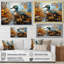 Canard bleu baroque élégance IV - art mural canard-935446191-935446192