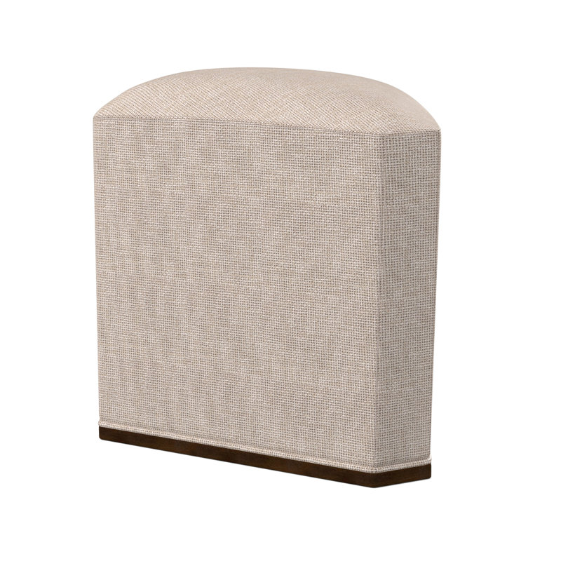 Quinn Novelty Ottoman, American Walnut, Filigree Ivory 100% Polyester