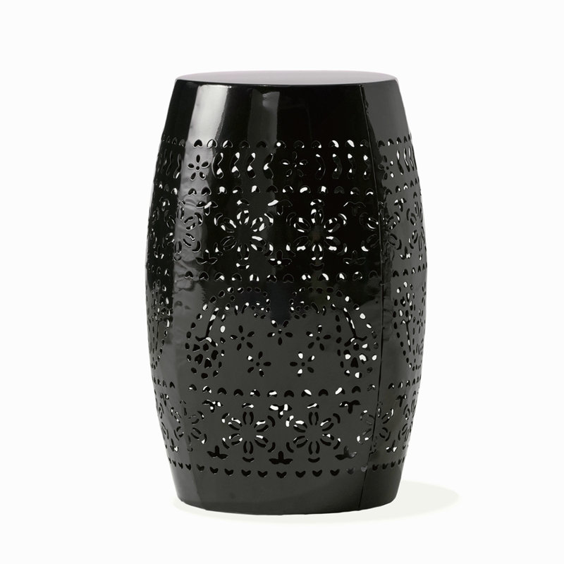 12 "SIDE TABLE Versatile Patio End Table, Black