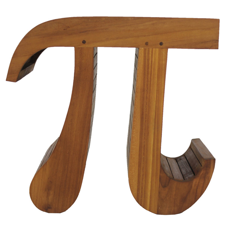 Patented Pi-Shaped Teak Bench