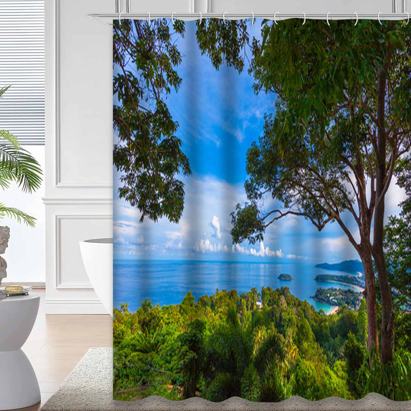 Rideau de douche Beach Palm Beach, L 72 po x l 78 po