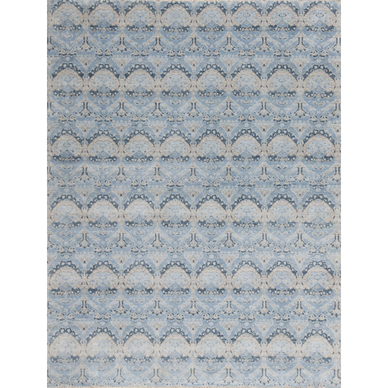 Vogue Hand Knotted Wool Area Rug, Rectangle 6' x 9'