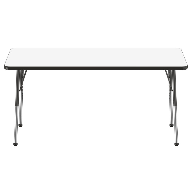 Table d'activités rectangulaire, 24" x 60", Tableau blanc / noir, Roulement à bille standard