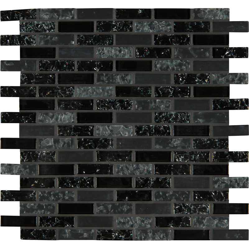 Onyxa 12 in. x 12 in. Glossy Glass Mosaic Wall Tile