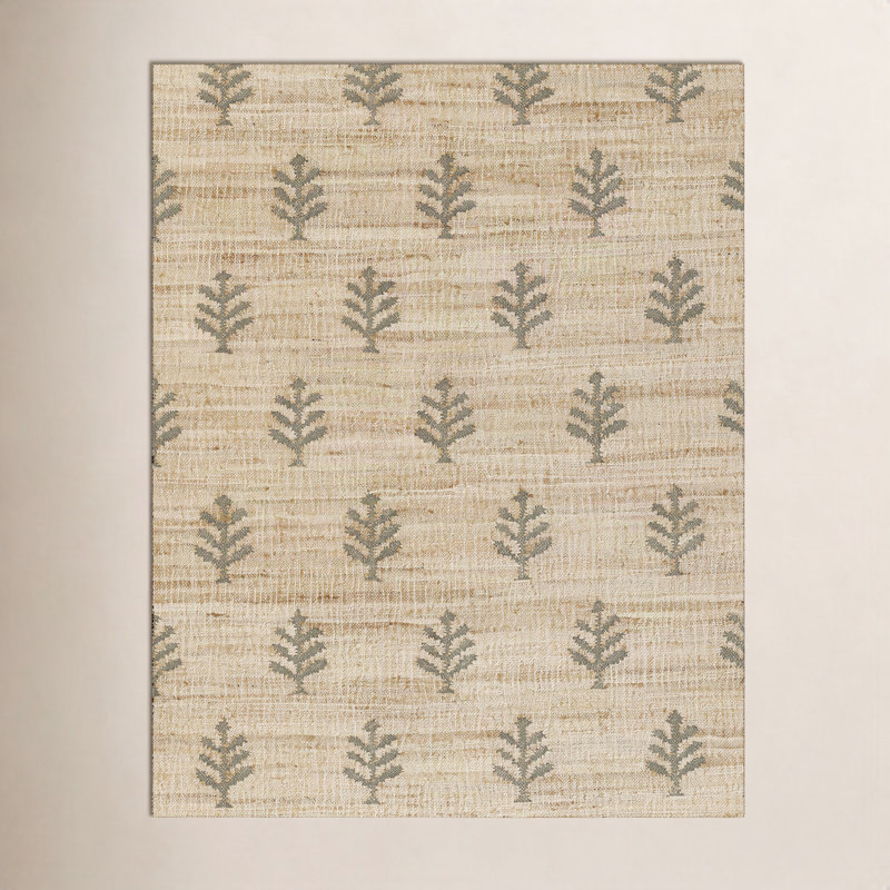 Erin Gates by Momeni Orchard Verdure Natural Hand Woven Wool and Jute Area Rug, Rectangle 9' x 12'