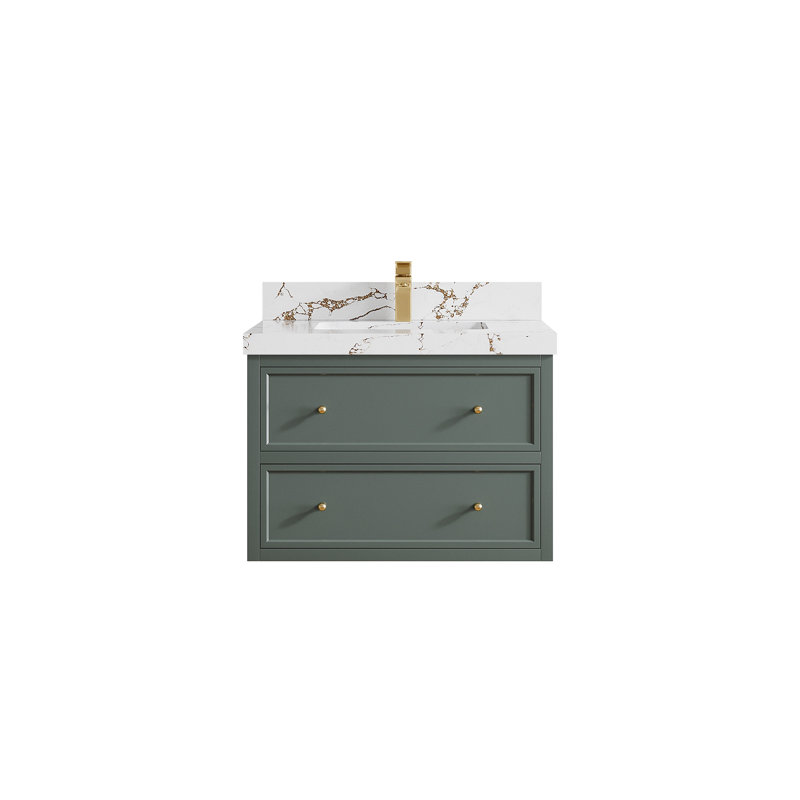 Meuble-lavabo simple flottant 30 po Roswell