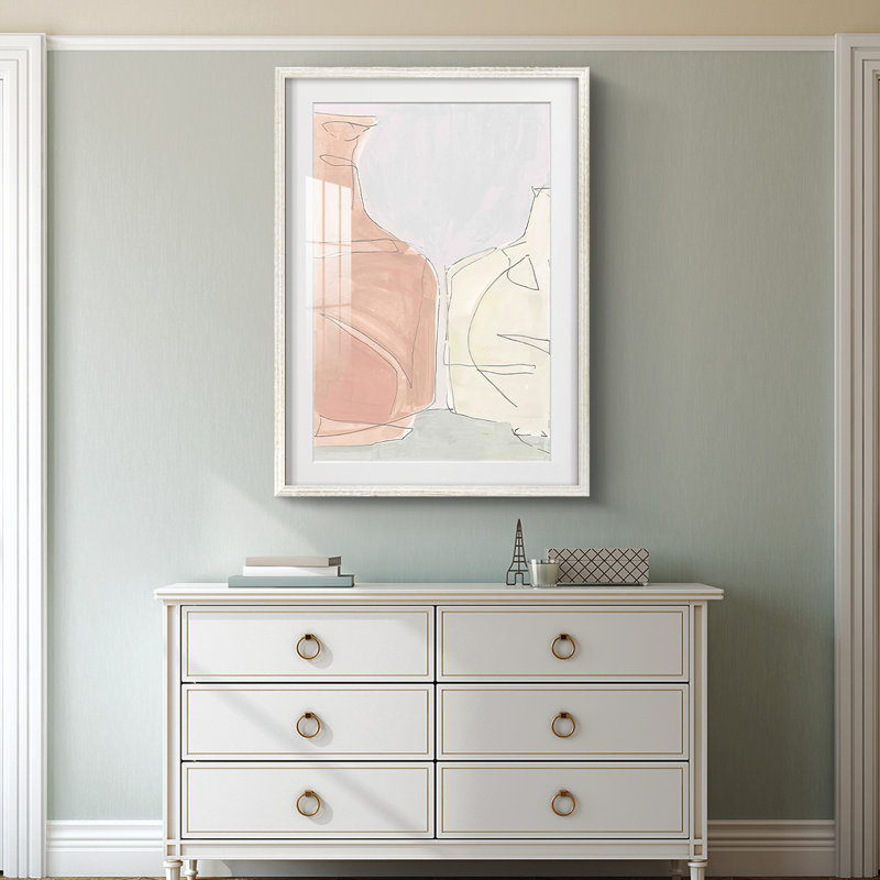 Clay I -Framed Print, 28.5" H x 20.5" W, White