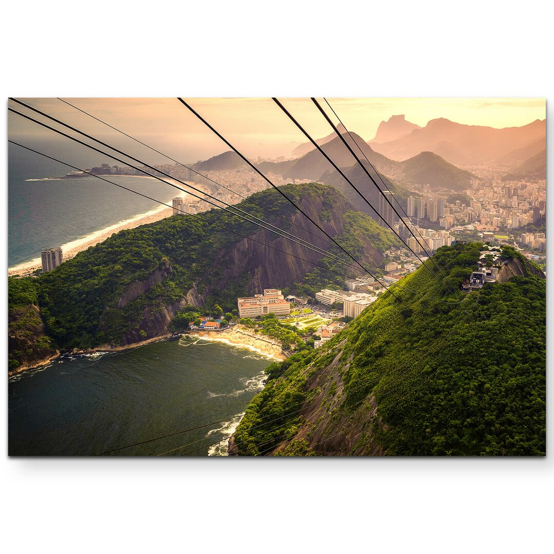 Leinwandbild Seilbahn über Rio de Janeiro