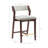 Patricia Modern Velvet Upholstered Counter Stool with Beech Wood Frame in White Glacier-111807615-111807614