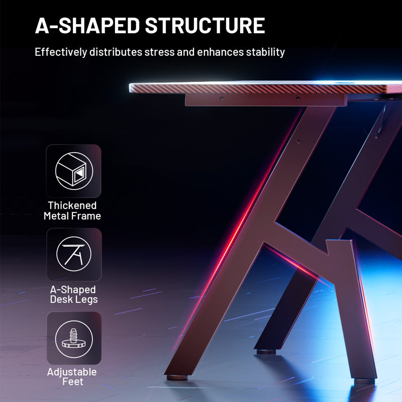 Metal Base Computer Desk, 74cm H x 120cm W x 60cm D