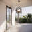 Four-Light Metal Birdcage-Style Pendant Lamp