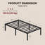 Structure de lit plateforme en métal robuste de 16 po, capacité de 1 100 lb, sans sommier, rangement sous le lit-1055442606-1055442607