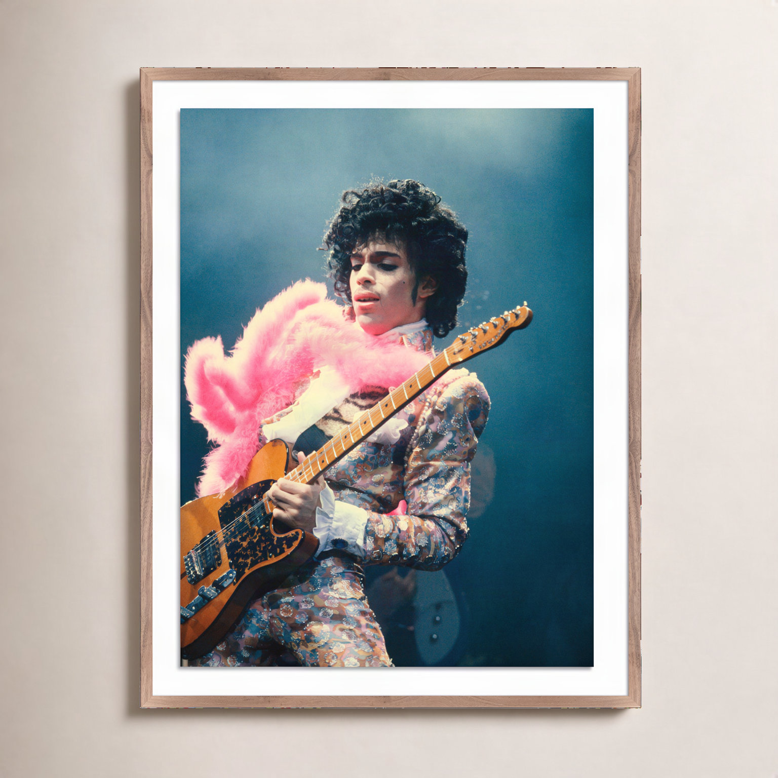 Aeson "Prince Live at the Forum" Print, 24" H x 18" W, Dark Brown Framed