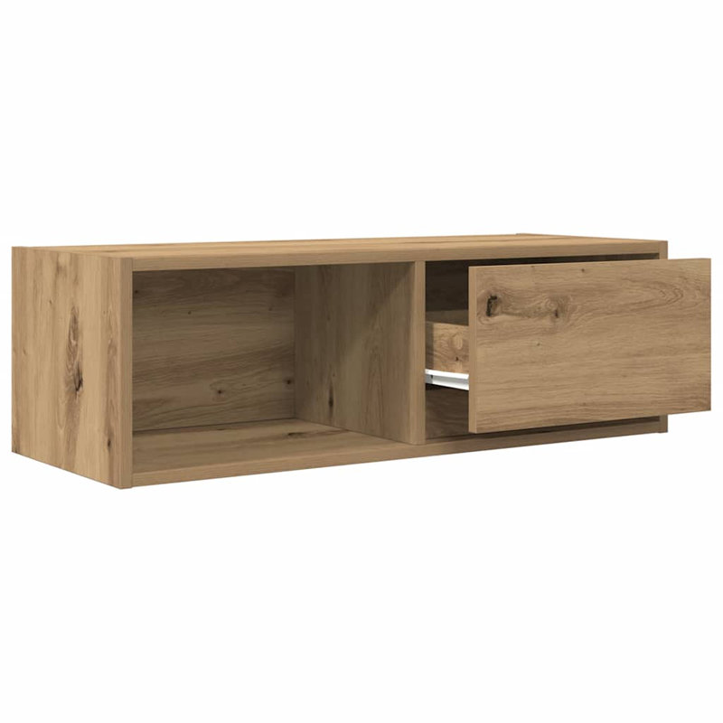 TV Cabinet 80X31x25.5 Cm Engineered Wood, Artisan Oak, 80 cm