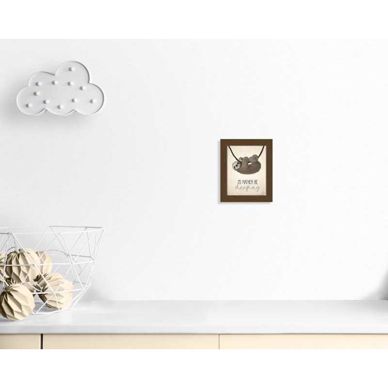«Sleeping», art encadré, H 12 po x l 10 po x P 0,63 po, Cadre noyer