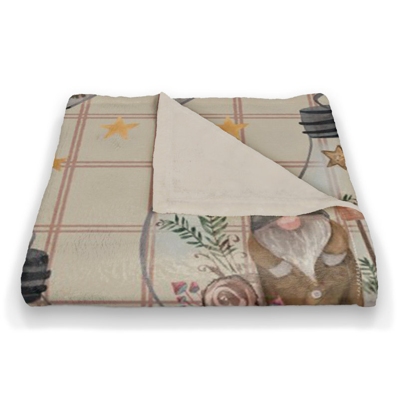 Hand Woven Throw Blanket, Cream/Red