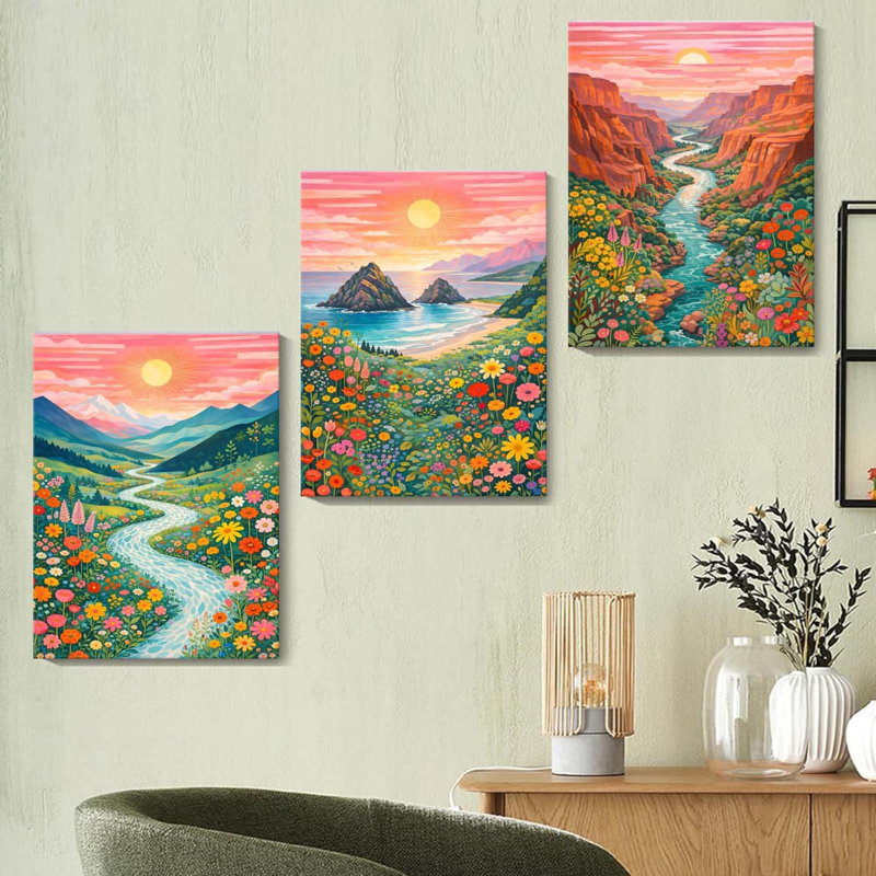 3 Piece Wrapped Canvas Wall Art