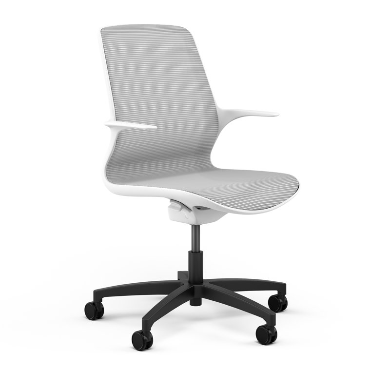 Omnia Mesh Ergonomic Task Chair, Black, Gray