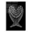 «Heart Wings On Black» par Rachel Caldwell, art mural en verre acrylique-469216414