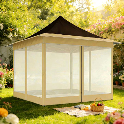 Spacious Pop Up Tent,Canopy Tent With Mesh Netting,With Carry Bag,For Outdoor