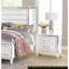 Glamorous Nightstand For Bedroom With 2 Drawers And Acrylic Hardware Bearing Textural In White-338598639