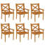 Encore 6 - Person Acacia Solid Wood Patio Dining Set Rectangular Table