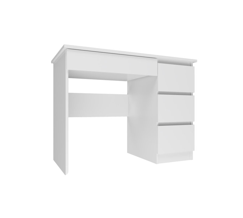 Eufelia Computer Desk, White, Right