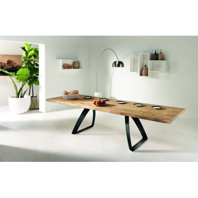 Tortelli Extendable Metal Base Dining Table
